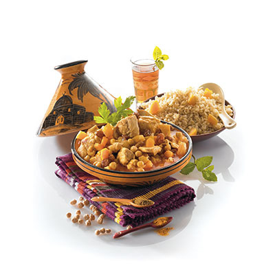 Aujourd'hui, le soleil de l'Afrique s'invite à votre table ! Véritable explosion de saveurs sucrées-salées, ce classique de la cuisine marocaine régalera tous les gourmets.